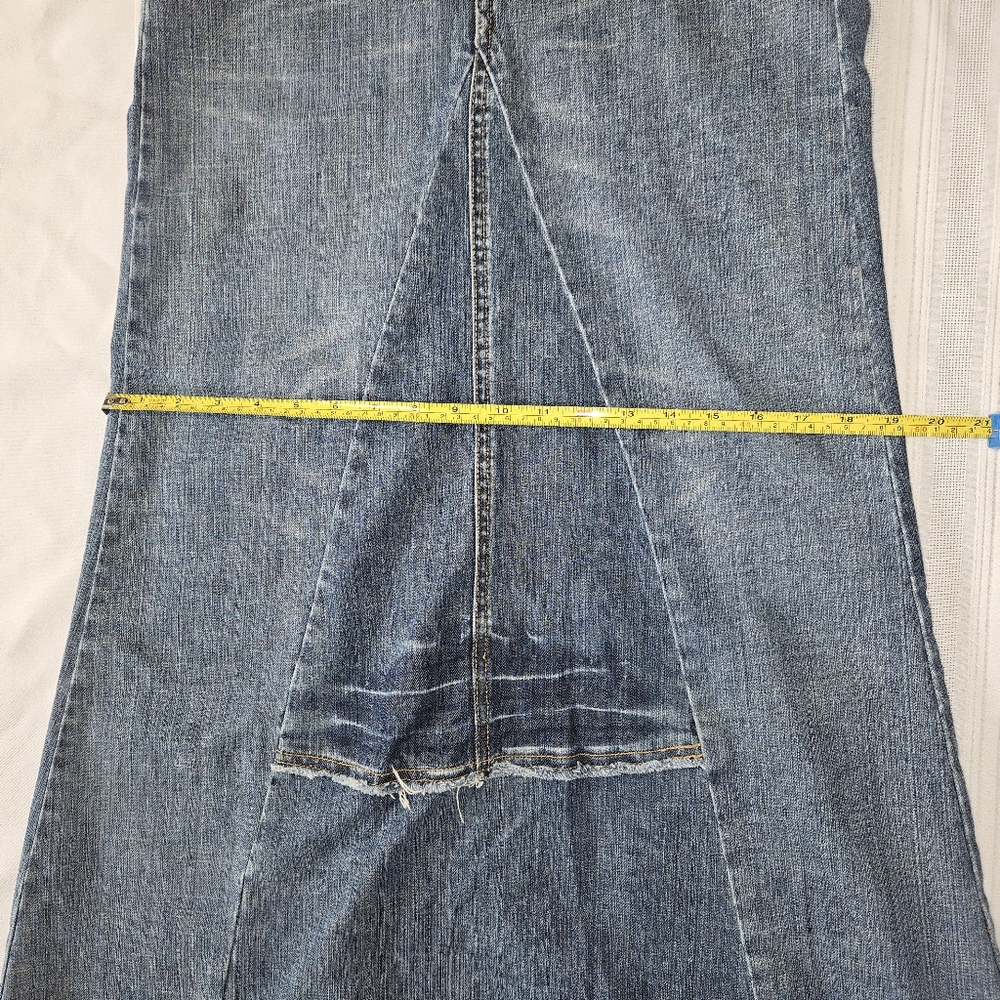 Vintage Y2K Miss Bisou Denim Maxi Skirt High Low Size 5 (Juniors) - Picture 5 of 16
